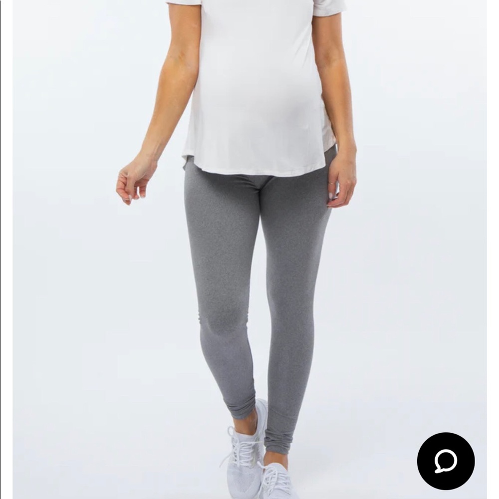 Pink Blush Charcoal Active Basic Maternity Leggings